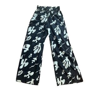 FRAME wide leg pants cotton silk blend